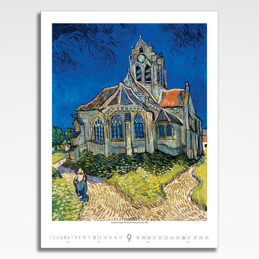 Kalendarz wieloplanszowy Vincent van Gogh (20szt.) - 12 kalendarz wieloplanszowy vincent van gogh, plansza wrzesień z grafiką tematyczną