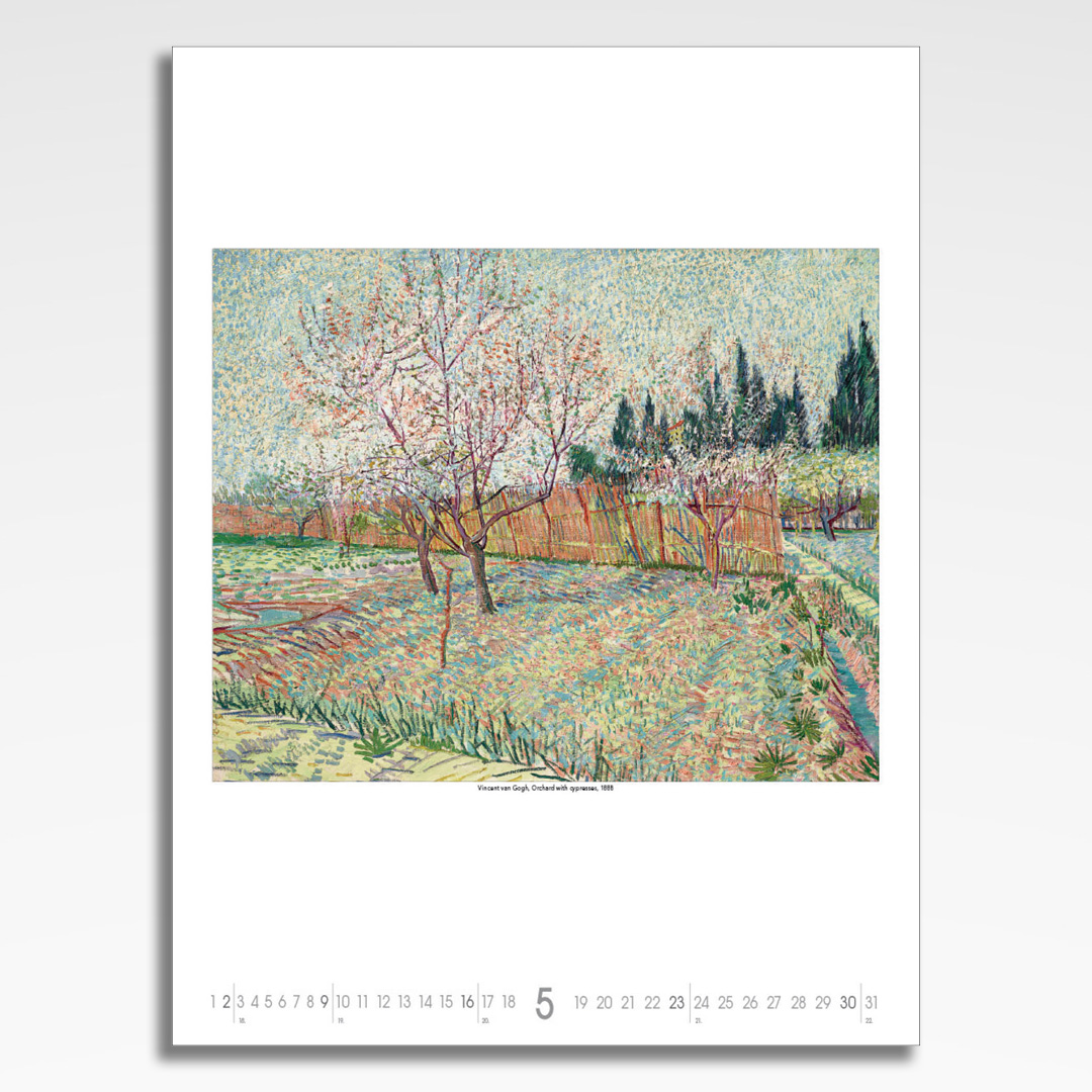 Kalendarz wieloplanszowy Vincent van Gogh (20szt.) - 8 kalendarz wieloplanszowy vincent van gogh, plansza maj z grafiką tematyczną