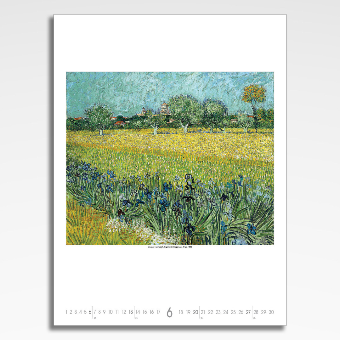 Kalendarz wieloplanszowy Vincent van Gogh (20szt.) - 9 kalendarz wieloplanszowy vincent van gogh, plansza czerwiec z grafiką tematyczną