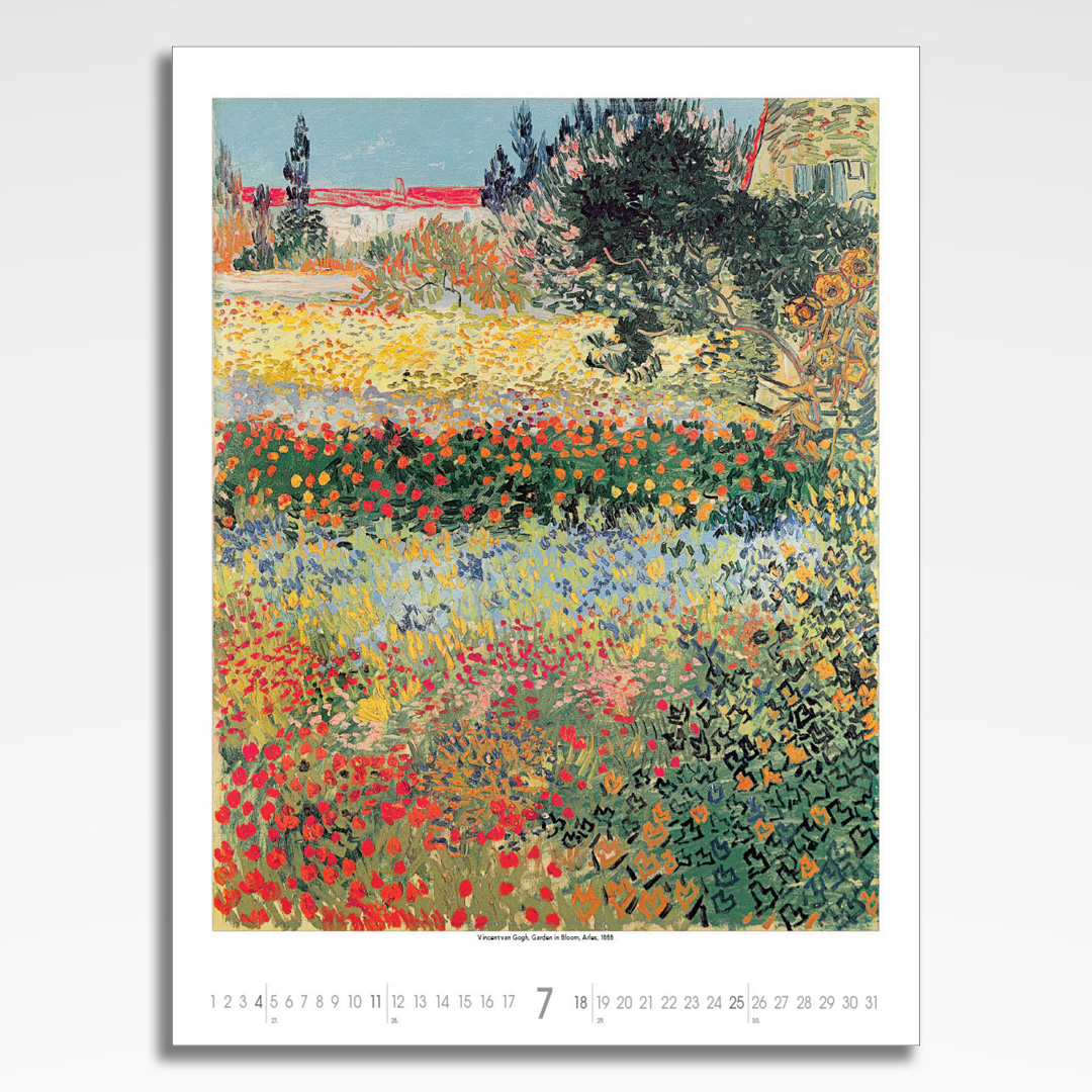 Kalendarz wieloplanszowy Vincent van Gogh (20szt.) - 10 kalendarz wieloplanszowy vincent van gogh, plansza lipiec z grafiką tematyczną