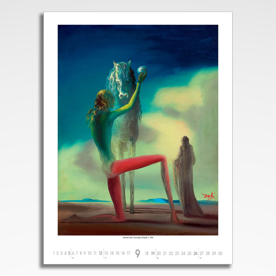 Kalendarz wieloplanszowy Salvador Dali (20szt.) - 12 kalendarz wieloplanszowy salvador dali, plansza wrzesień z grafiką tematyczną