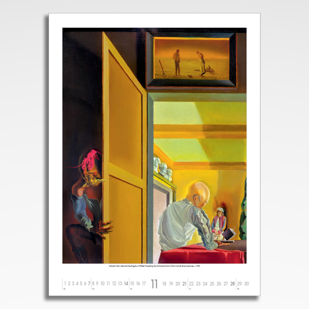 Kalendarz wieloplanszowy Salvador Dali (20szt.) - 14 kalendarz wieloplanszowy salvador dali, plansza listopad z grafiką tematyczną
