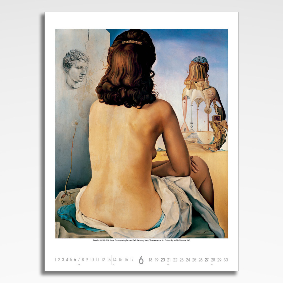 Kalendarz wieloplanszowy Salvador Dali (20szt.) - 9 kalendarz wieloplanszowy salvador dali, plansza czerwiec z grafiką tematyczną