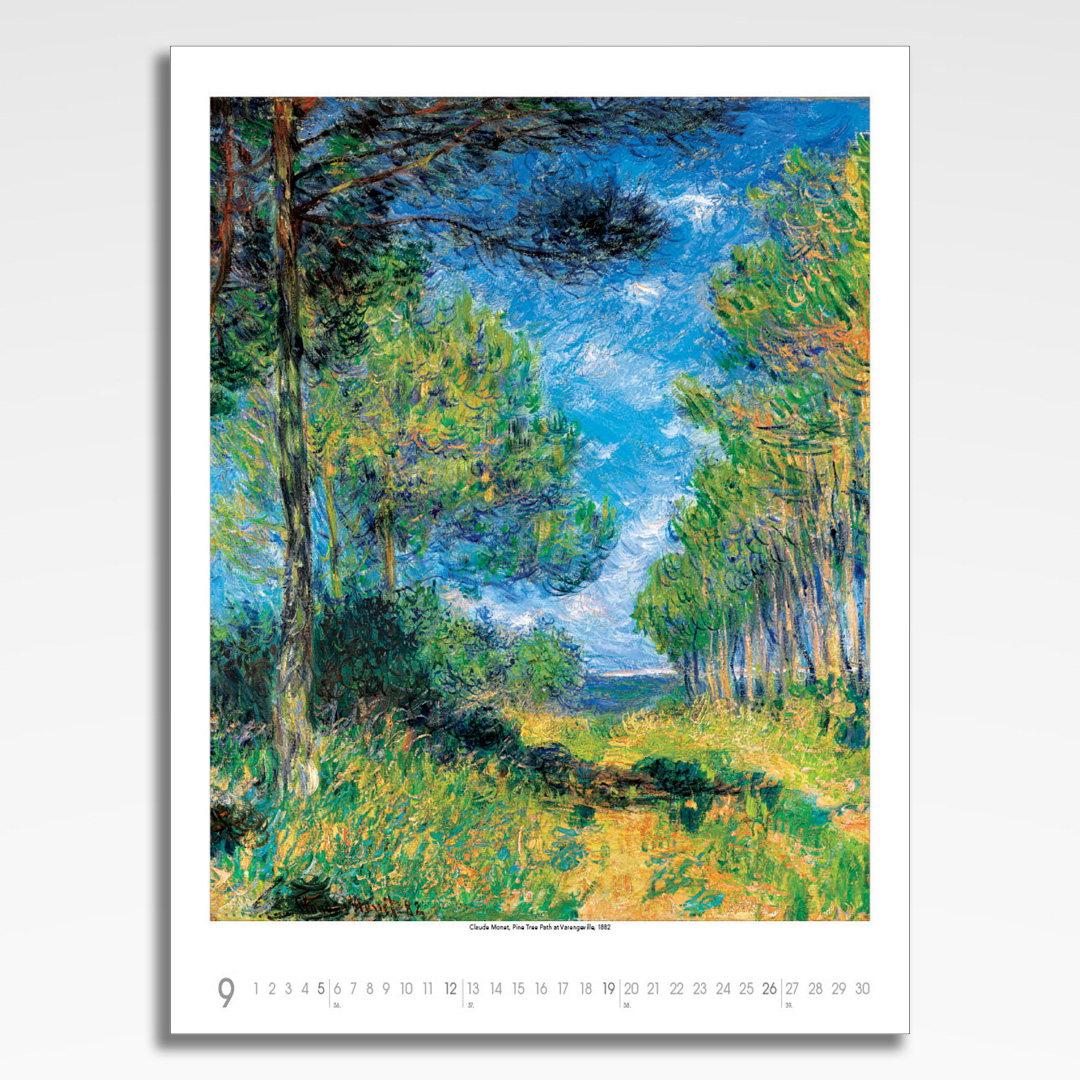 Kalendarz wieloplanszowy Claude Monet (20szt.) - 12 kalendarz wieloplanszowy claude monet, plansza wrzesień z grafiką tematyczną