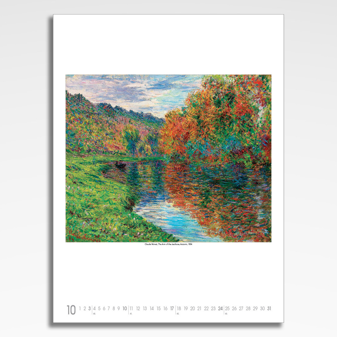 Kalendarz wieloplanszowy Claude Monet (20szt.) - 13 kalendarz wieloplanszowy claude monet, plansza październik z grafiką tematyczną