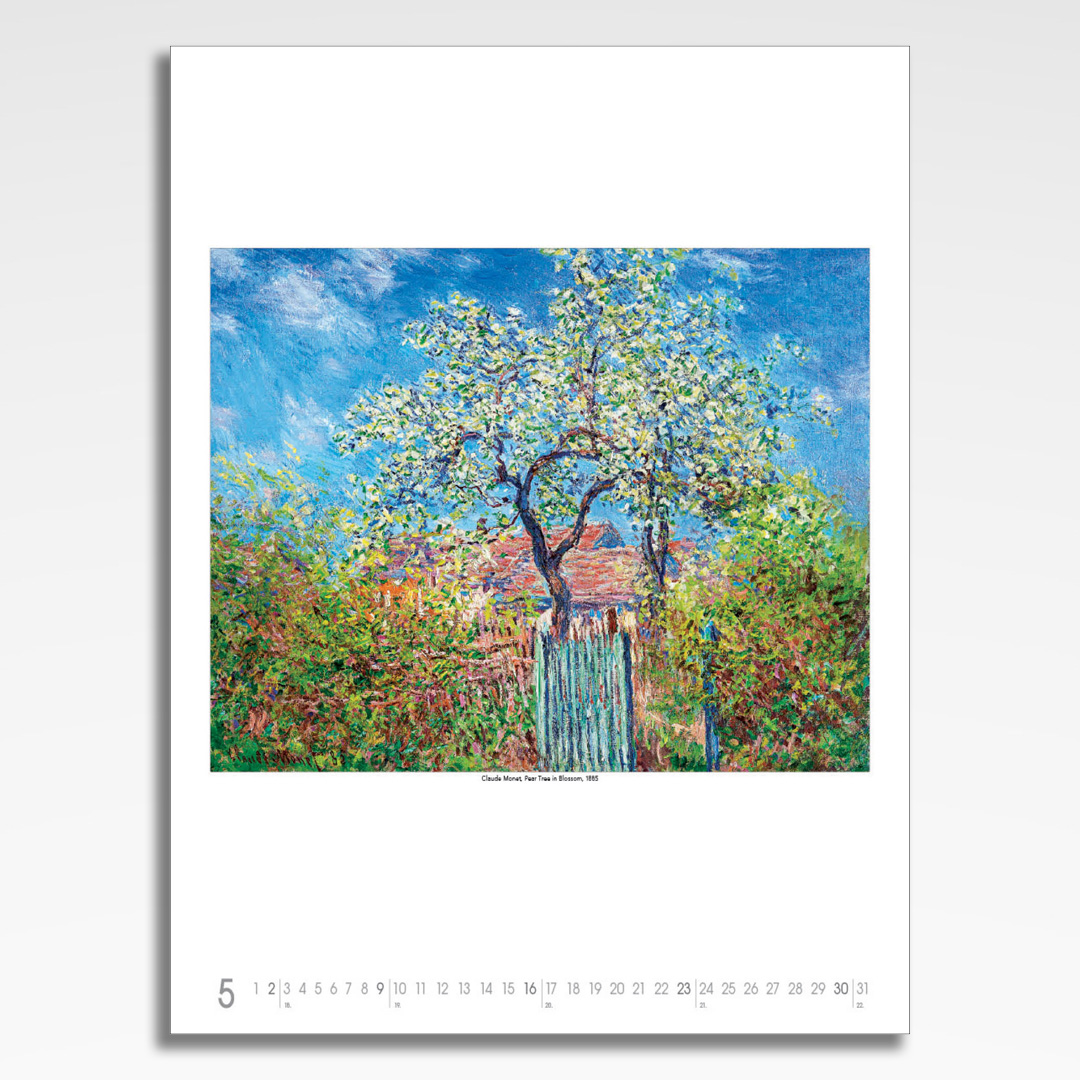 Kalendarz wieloplanszowy Claude Monet (20szt.) - 8 kalendarz wieloplanszowy claude monet, plansza maj z grafiką tematyczną