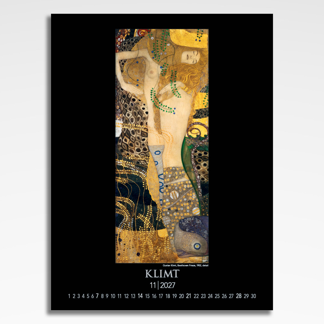Kalendarz wieloplanszowy Gustav Klimt (20szt.) - 14 kalendarz wieloplanszowy gustav klimt, plansza listopad z grafiką tematyczną