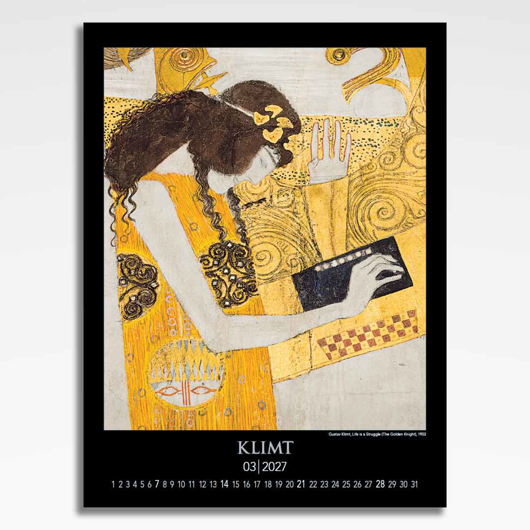 Kalendarz wieloplanszowy Gustav Klimt (20szt.) - 6 kalendarz wieloplanszowy gustav klimt, plansza marzec z grafiką tematyczną