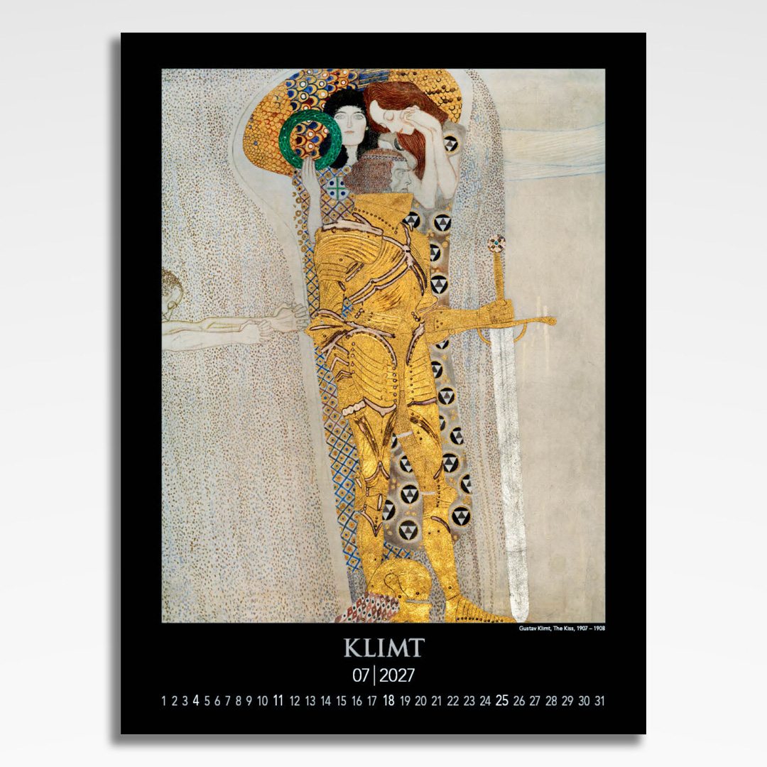 Kalendarz wieloplanszowy Gustav Klimt (20szt.) - 10 kalendarz wieloplanszowy gustav klimt, plansza lipiec z grafiką tematyczną