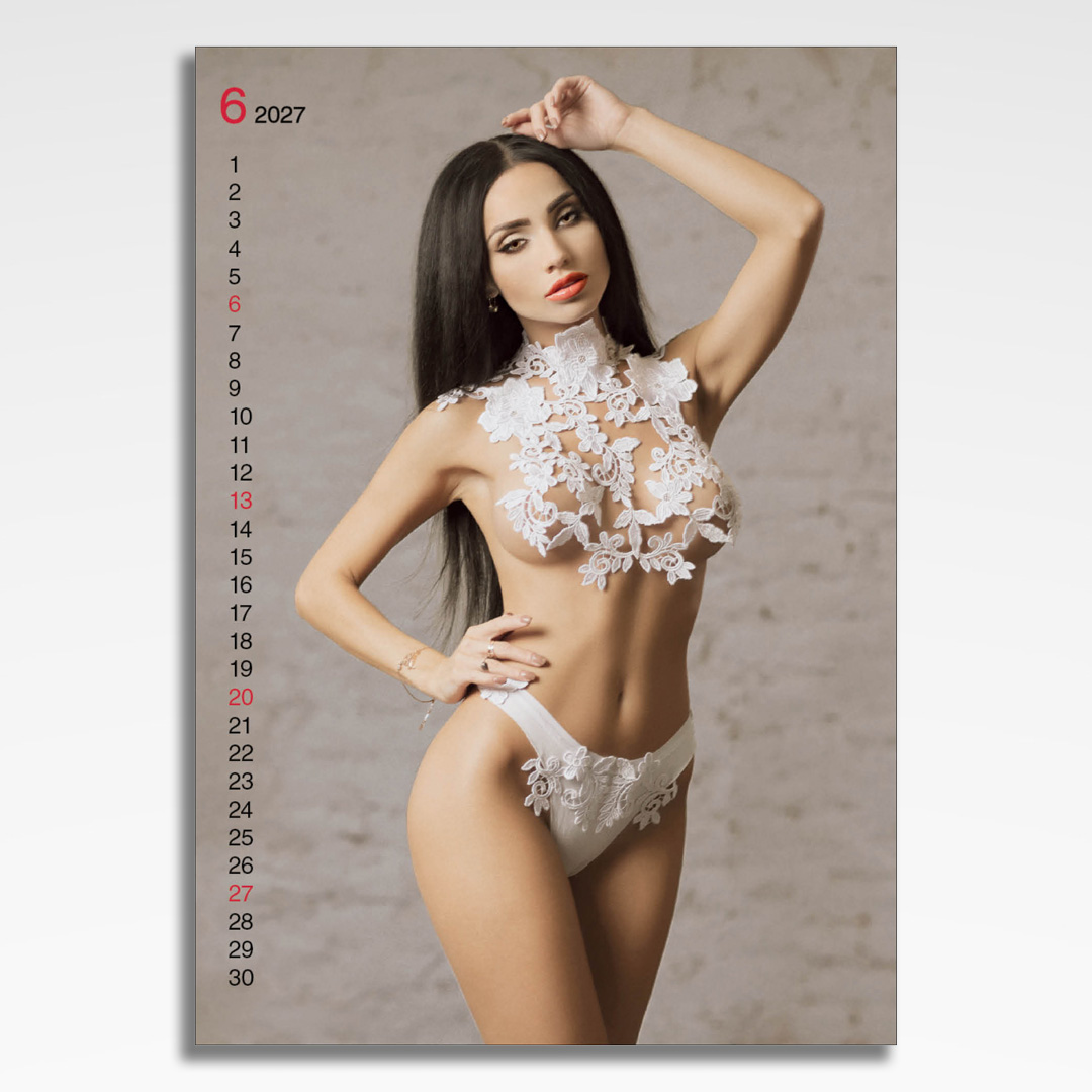 Kalendarz wieloplanszowy Glamour (20szt.) - 9 kalendarz wieloplanszowy glamour, plansza czerwiec z grafiką tematyczną