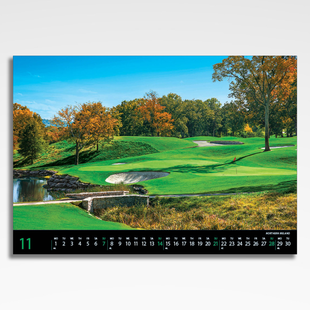 Kalendarz wieloplanszowy Golf (20szt.) - 14 kalendarz wieloplanszowy golf, plansza listopad z grafiką tematyczną