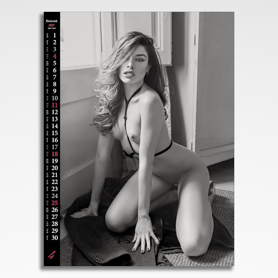 Kalendarz wieloplanszowy Erotic Moments (20szt.) - 7 kalendarz wieloplanszowy erotic moments, plansza kwiecień z grafiką tematyczną